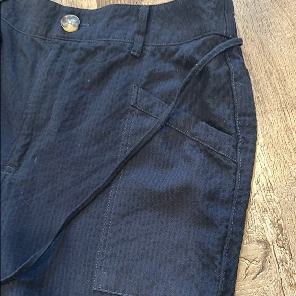 Blue-black high waisted, wide leg business casual pants - Picture 2 of 3